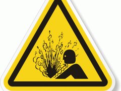 Etichete de avertizare explozie  eliberare de presiune
